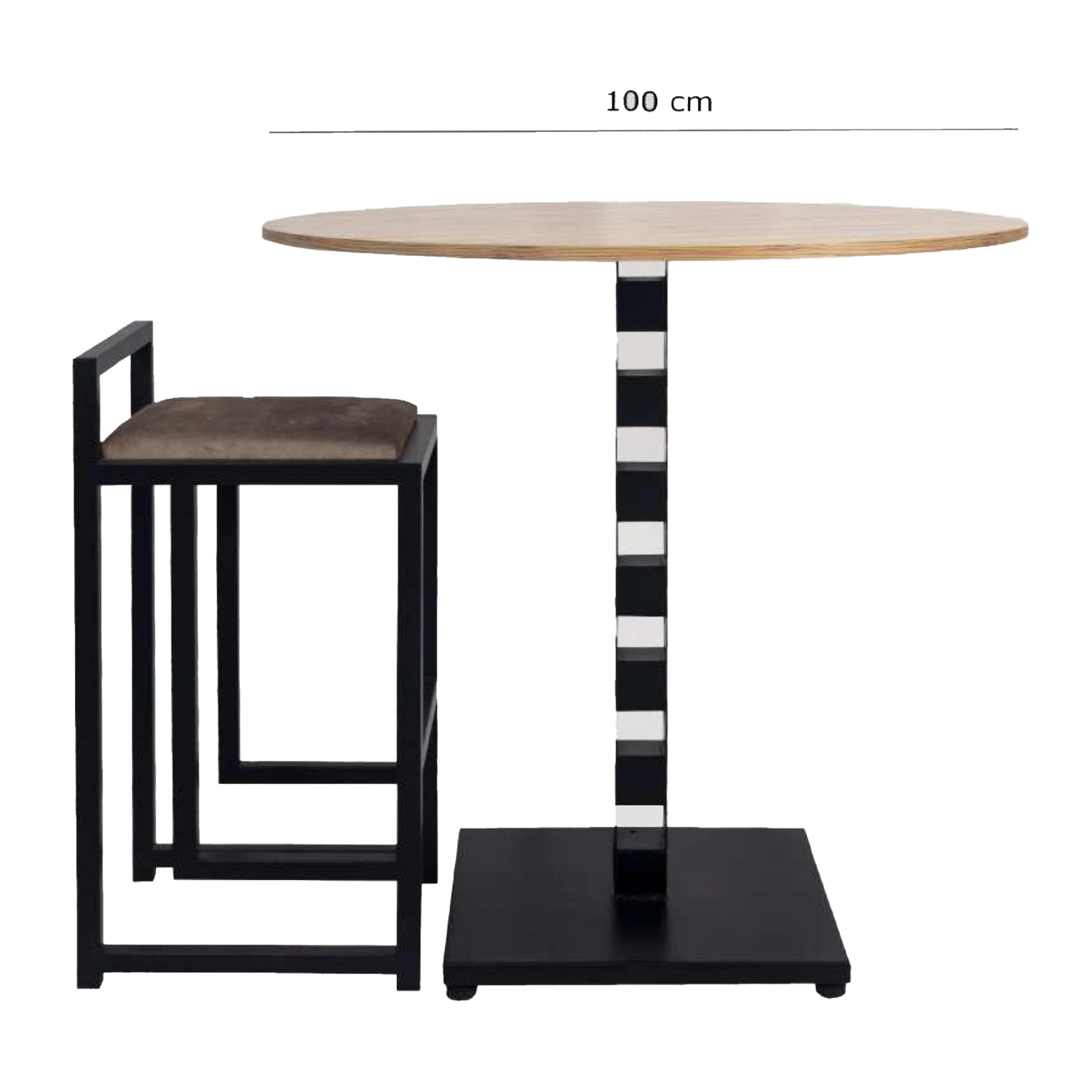 Steel Circular high Coffee table