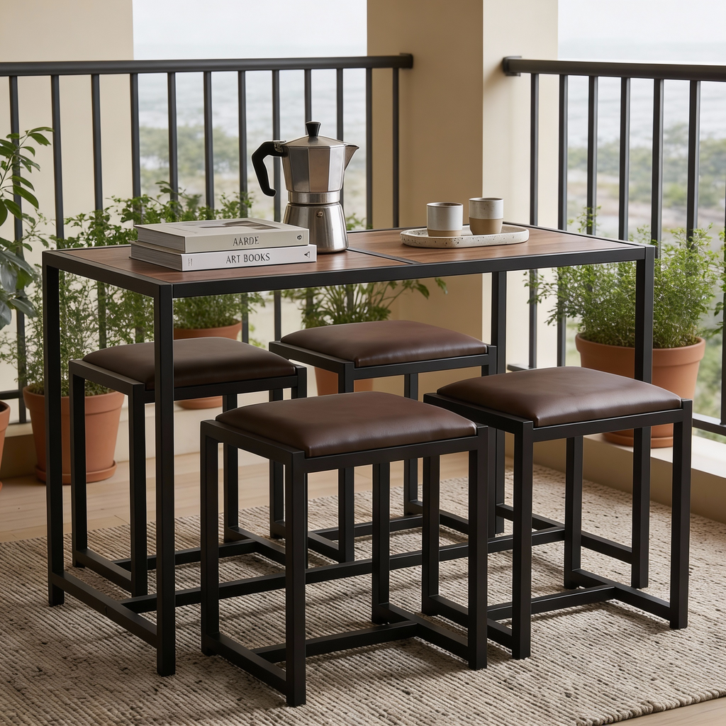 Steel Coffee Tables With 4 Chairs