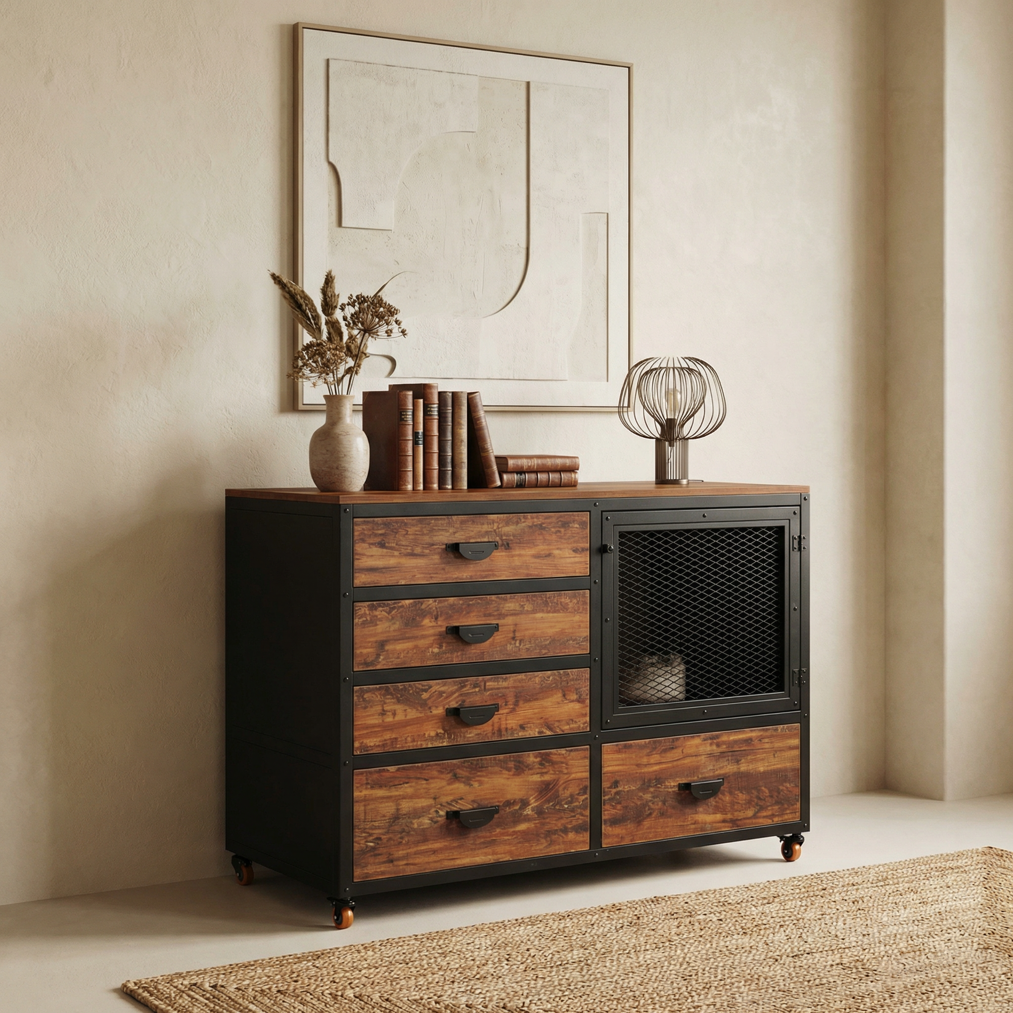 Steel storage cabinet